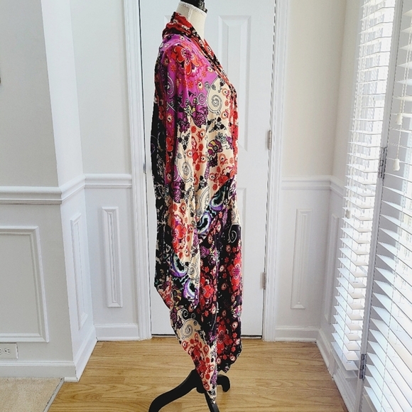 Free People Little Wing Kimono  Boho Floral Shawl‎ Size All - Picture 11 of 16
